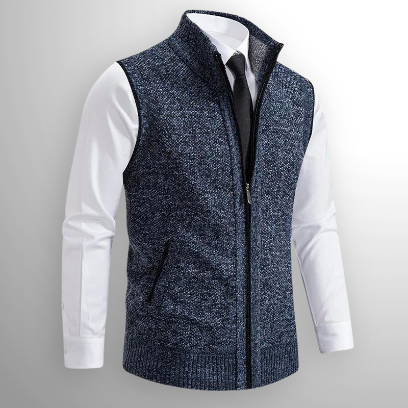 Levan | Knit Vest with Full Zipper