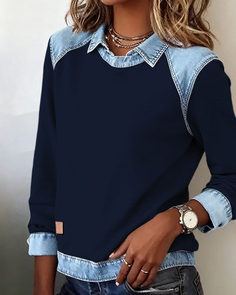Leia™| Trendy Long Sleeve Button-Up Shirt