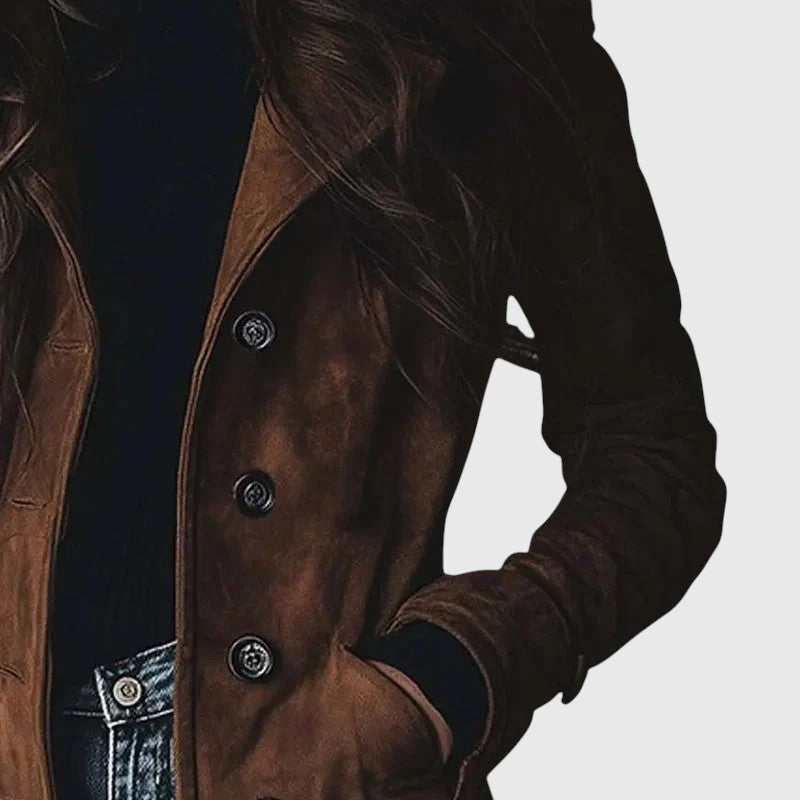 Lena™ | Long Suede Jacket
