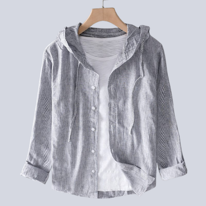 Spencer | Striped Hooded Shirt